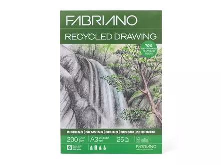 RECYCLED DRAWING LEHTIÖ A3, 200g, 25 ARK - Piirustuspaperilehtiöt - 006589760 - 1