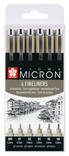 PIGMA MIC.SET 6 BLACK - Fineliners - 018140090 - 1