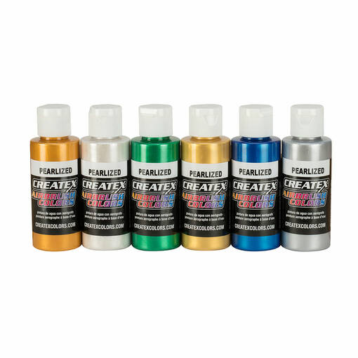 CREATEX PEARL SET 6x60ml - Airbrush maalit - 020060300 - 1
