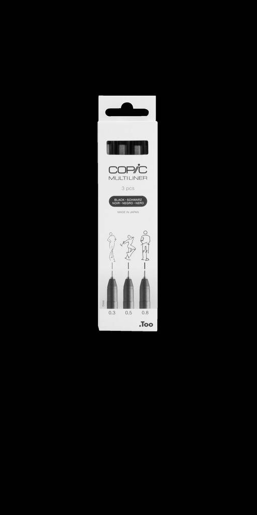 MULTILINER SET MUSTA 3 (MEDIUM) - Copic Multiliner - 027021130 - 1
