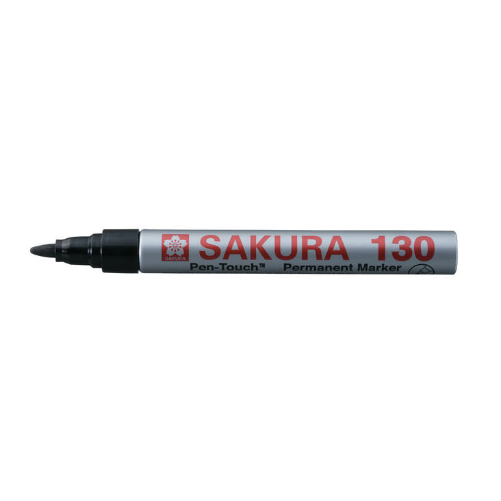 PEN-TOUCH 130 MUSTA pyöreä - Sakura Industrial -ammattilaiskäyttöön. - 018140130 - 1