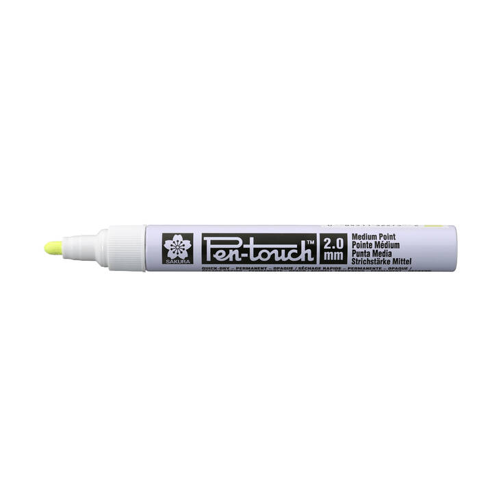 PEN-TOUCH MED.FLUO YELLOW - Sakura Industrial -ammattilaiskäyttöön. - 018140200 - 1