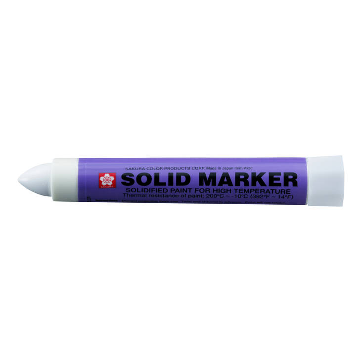 SAKURA SOLID MARKER WHITE high - Sakura Industrial -ammattilaiskäyttöön. - 031402050 - 1