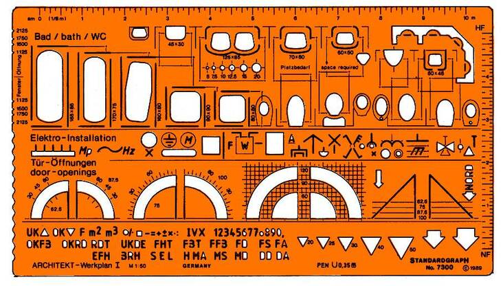 STANO ARKKITEHTIK. 1:50 - Mallineet, sabloonat - 016317300 - 1