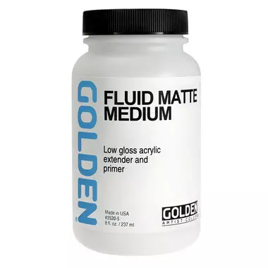 FLUID MATTE MEDIUM 237 ML - Akrylfärger målningsmedium Golden - 002500290 - 1