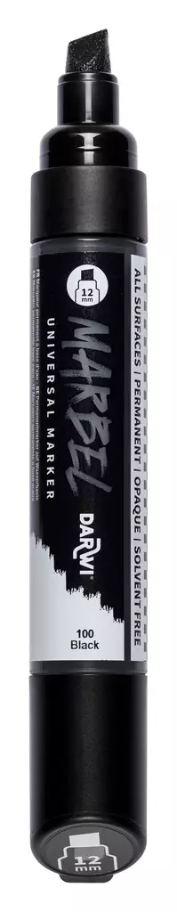 MARBEL MARKER 12MM BLACK 100 - Akryltuscher - 028612100 - 1