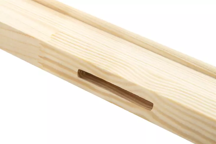 Långa kilträ med mitturtag för ramar 60 cm - 170 cm 20 x 40 mm lamellträ - Dukar, målardukar och kilramar - 006500060 - 1