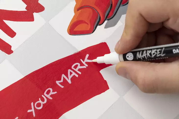 MARBEL MARKER 2MM WHITE 010 - Akryltuscher - 028602010 - 1