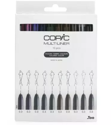 MULTILINER SET 0,3mm VÄRILLISET 10 - Copic Multiliner - 027021120 - 1