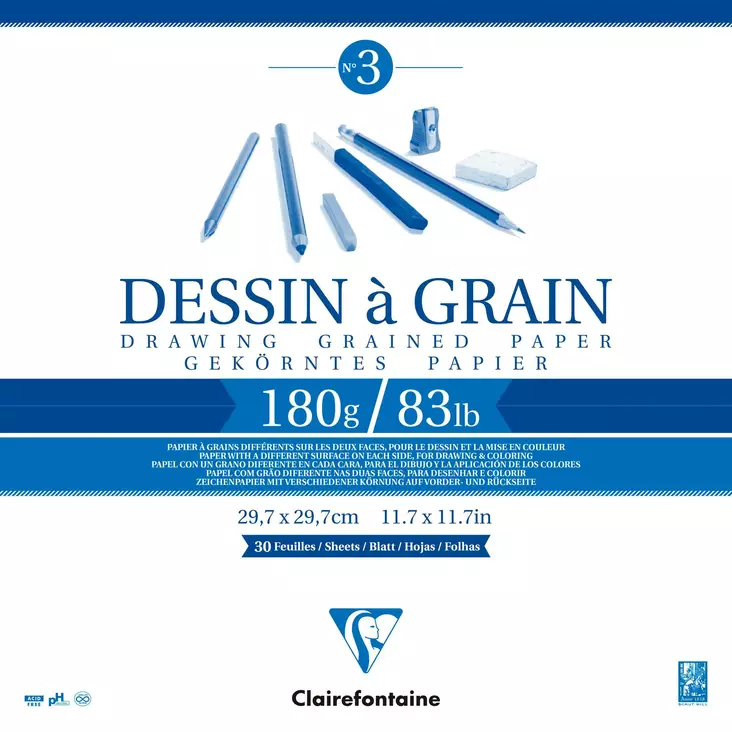 TECKNINGSPAPPER 180g, 29,7x29,7 - Ritpapperblock - 006570770 - 1