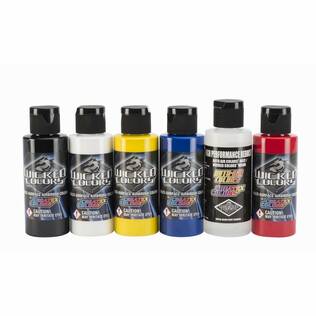 CREATEX WICKED 6x60ml #101 PRIMARY - Airbrush färger - 020050101 - 1