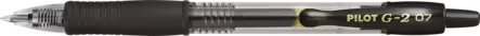 PILOT GEELIKYNÄ G2 0,7 MUSTA - Kuulakärki- ja täytekynät - 018490221 - 1