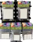 CLAYBORD 1x1" ART TILES 24kpl 2,5x2,5 cm - Ampersand - 006991011 - 3