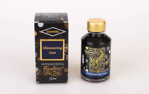 Diamine shimmering, glitterbläck 50 ml - Tusch - 018110101 - 1
