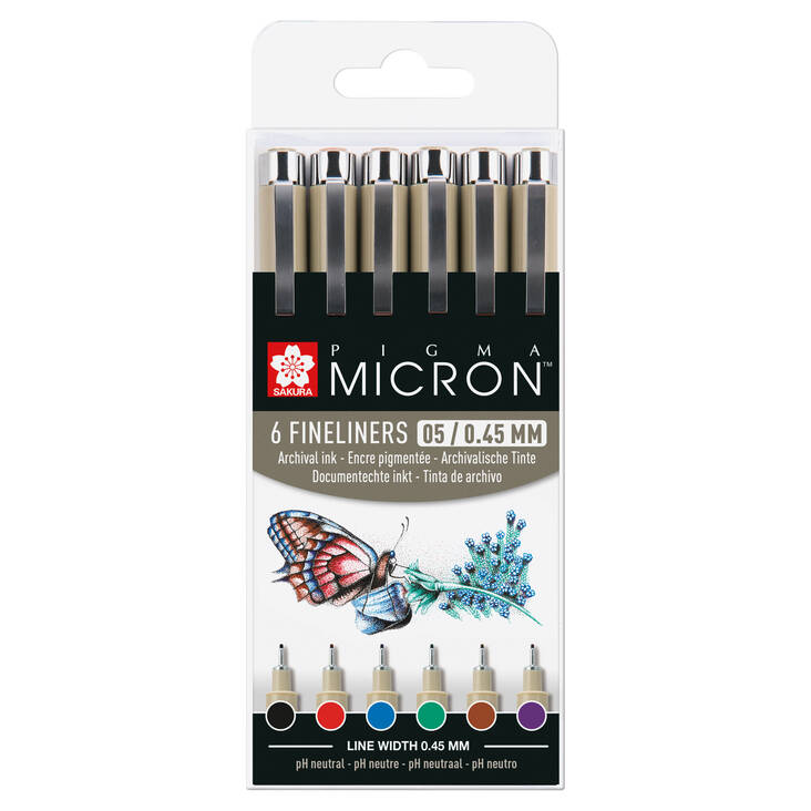 PIGMA MIC.05 BASIC 6 COLOURS - Fineliners - 018140101 - 1