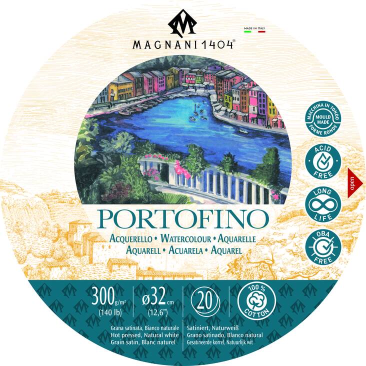 PORTOFINO HP PYÖREÄ 32cm TW LEHTIÖ - Akvarellilehtiöt - 006600511 - 1