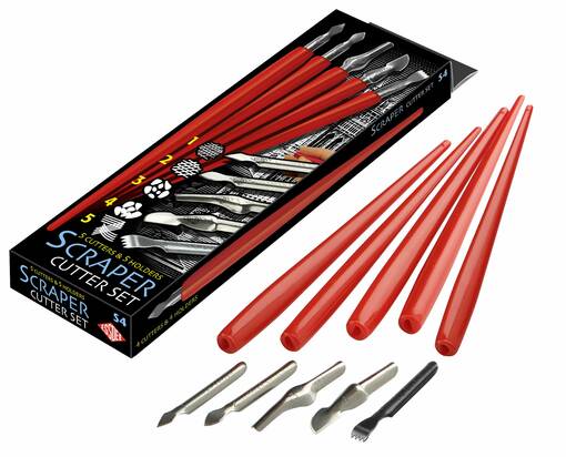 RAAPETERÄSETTI 5 TERÄÄ+VARTTA - Raapekartongit ja -terät - 008880331 - 1