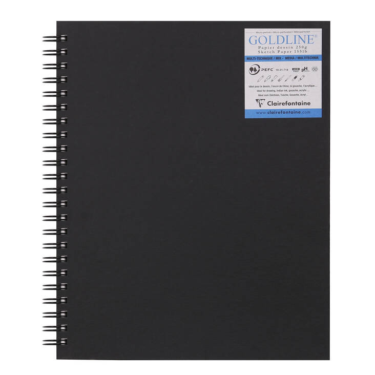 GOLDLINE BOOK 22,9*30,5cm - Mixed media paperit - 015000091 - 1