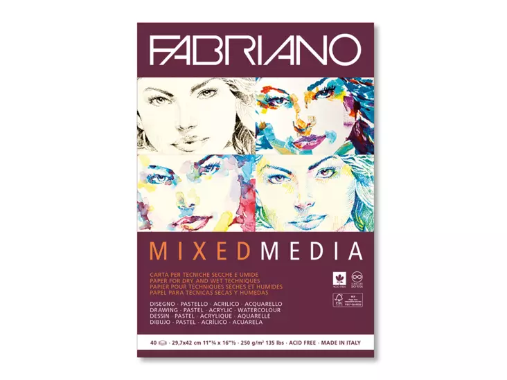 FABRIANO MIX MEDIA 250g, A4 - Paperit ja lehtiöt - 006710881 - 1
