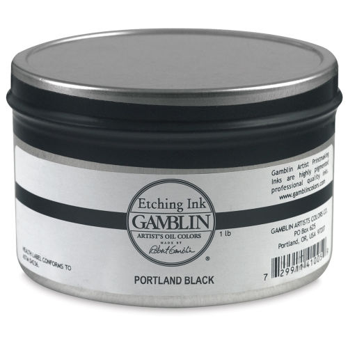 GAMBLIN I1001-PORTLAND BLACK INK - Traditional etching / Syväpaino-värit - 009301001 - 1