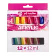 TAC AKR.SET 12X12 ml - Akrylfärgsset - 003156812 - 1