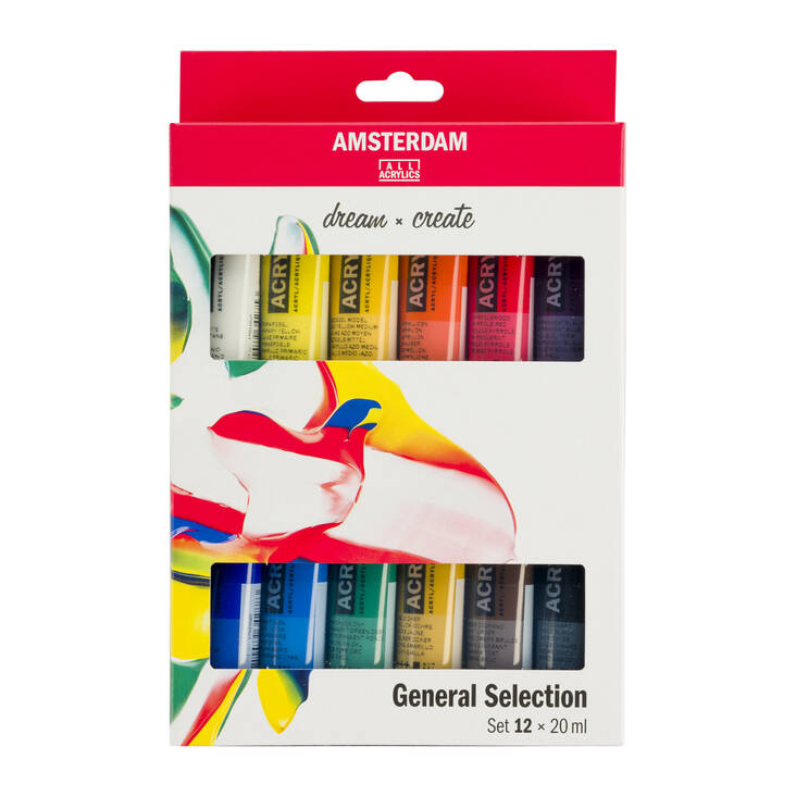 AAC SET 12x20ML ALLMÄN - Färger och målningsmaterial - 003154012 - 1