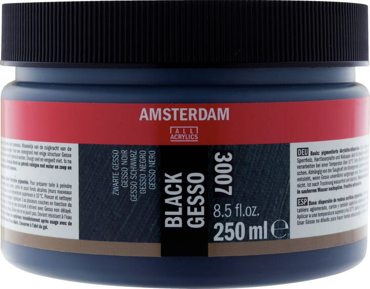 Amsterdam svart gesso, allround grundfärg - Färger och målningsmaterial - 002300062 - 1