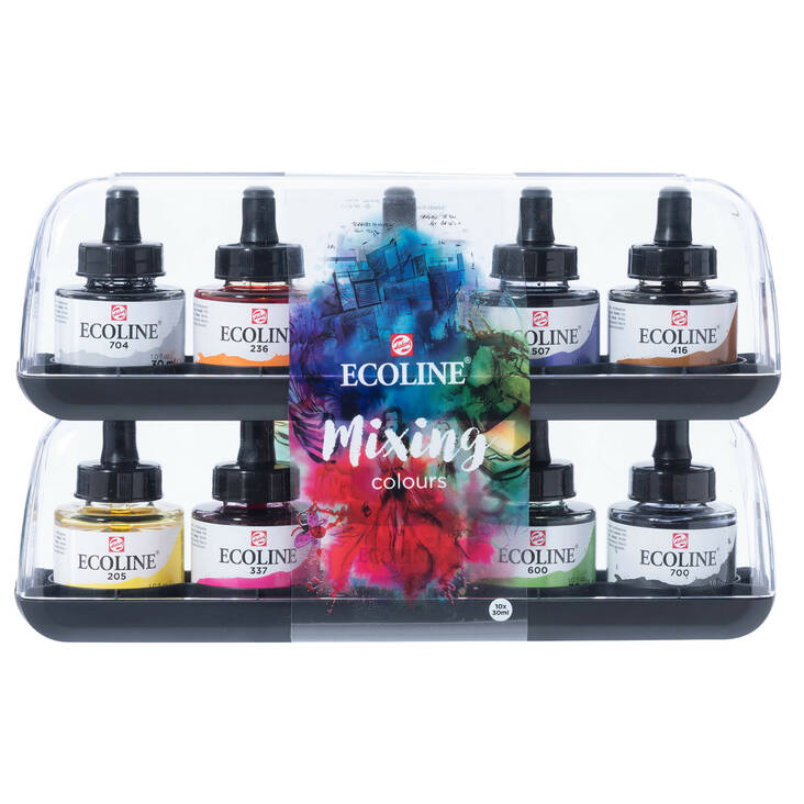ECOLINE SET MIXING 10X30ML - Akvarellivärit - 020004002 - 1