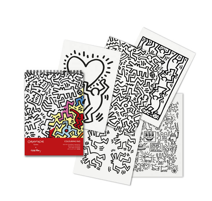 KEITH HARING FÄRGNINGSBILDER A5 - Skissböcker - 328592302 - 1