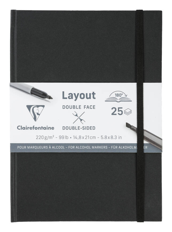 LAYOUT 220g A5, ALKOHOLIMUSTE - Tussipaperi - 015000042 - 1