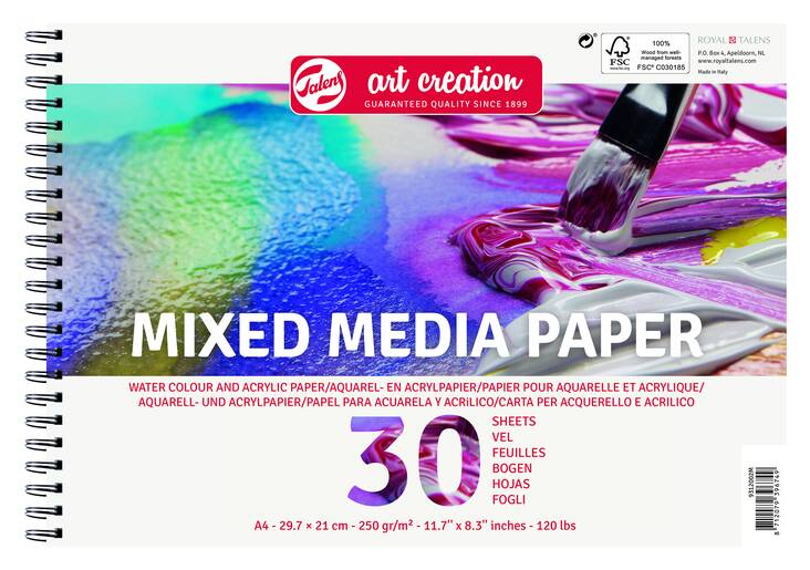 TAC MIXED MEDIA A4, 250g KIERRE - Paperit ja lehtiöt - 006632002 - 1