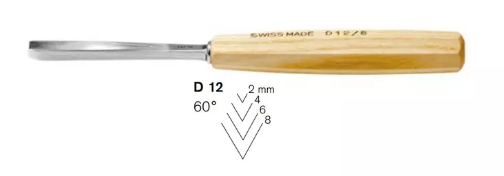 V-blad korta träskulpturverktyg - Träskärverktyg och hobbyknivar - 007402802 - 1