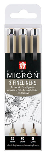 PIGMA MIC.SET 3 BLACK 02/04/08 - Fineliners - 018140093 - 1