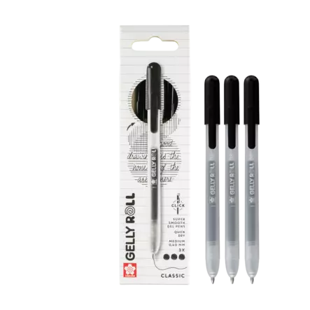 GELLY ROLL KLICK-PEN CLASSIC 3 BLACK - Geelikynät - 031037413 - 1