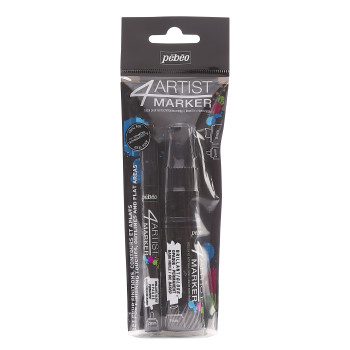 4ARTIST MARKER SET 2+8MM BLACK - Maalikynät -öljypohjaiset - 350580893 - 1