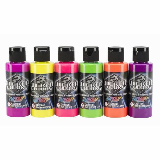 CREATEX WICKED 6x60ml #103 FLUOR - Airbrush maalit - 020050103 - 1
