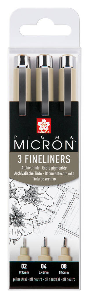 PIGMA MIC.SET 3 BLACK 02/04/08 - Fineliners - 018140093 - 1