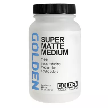 SUPER MATTE MEDIUM 237 ML - Akrylfärger målningsmedium Golden - 002500283 - 1