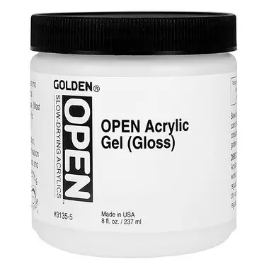 ÖPPEN ACRYLIC GEL (GLANS) 237ML - Akrylfärger målningsmedium Golden - 002500523 - 1