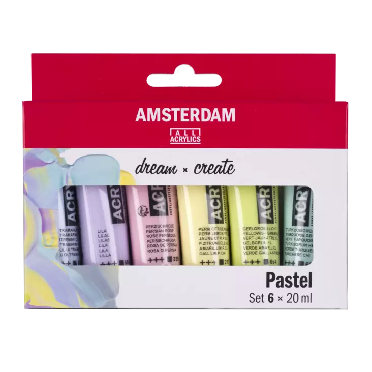 AAC SET 6x20ml PASTELS UUSI - Akryylivärit - 003154083 - 1