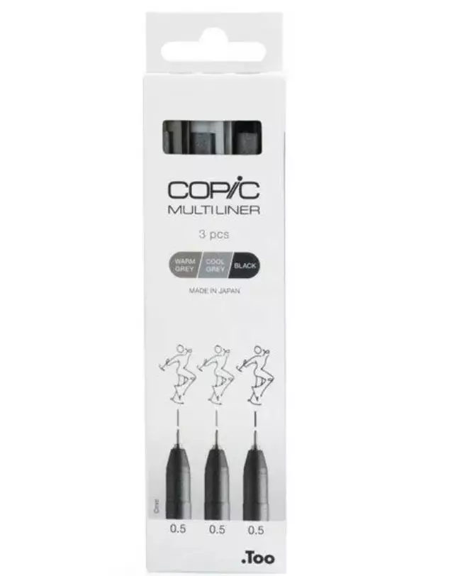 MULTILINER SET 3: WG,CG,BLACK - Copic Multiliner - 027021133 - 1