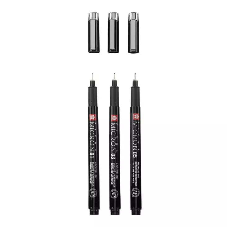 PIGMA BLACK ED.3 SET HUOPAPUSSI - Sakura Pigma micron setit - 018139703 - 1