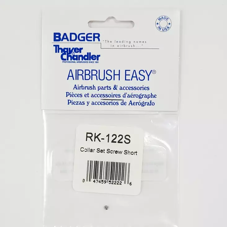 RK-122S KROME KOLLA RINGSKRUV KORT - Airbrush reservdelar och tillbehör - 011006123 - 1