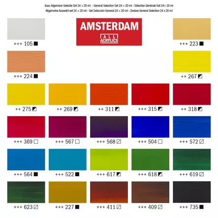 AAC SET 24x20ml ALLMÄN - Färger och målningsmaterial - 003154024 - 2