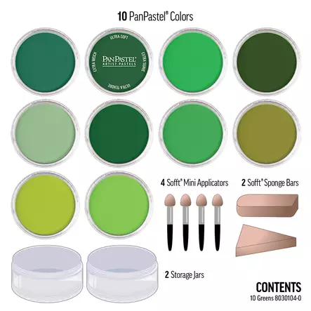PANPASTEL GREENS (10) - Kynät, tussikynät, liidut, hiilet - 004210104 - 1