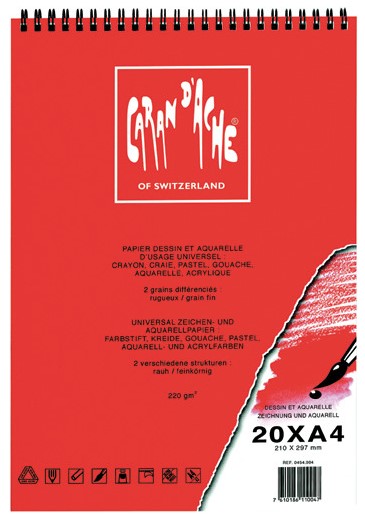 CDA LEHTIÖ A4 TEHDAS LOPETTANUT - Akvarellilehtiöt - 006645404 - 1