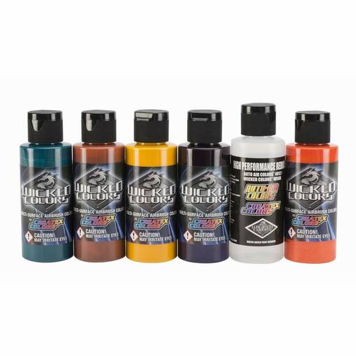 CREATEX WICKED 6x60ml #104 SECONDARY - Airbrush maalit - 020050104 - 1