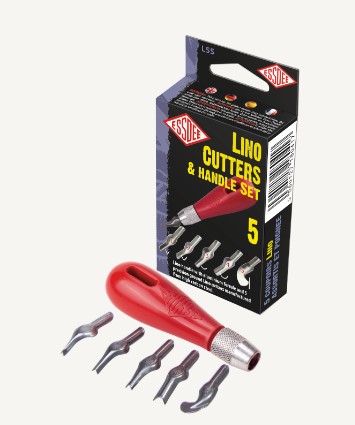 LINOTERÄSETTI 5 TERÄÄ JA VARSI - Linopainon tarvikkeet - 008610454 - 1