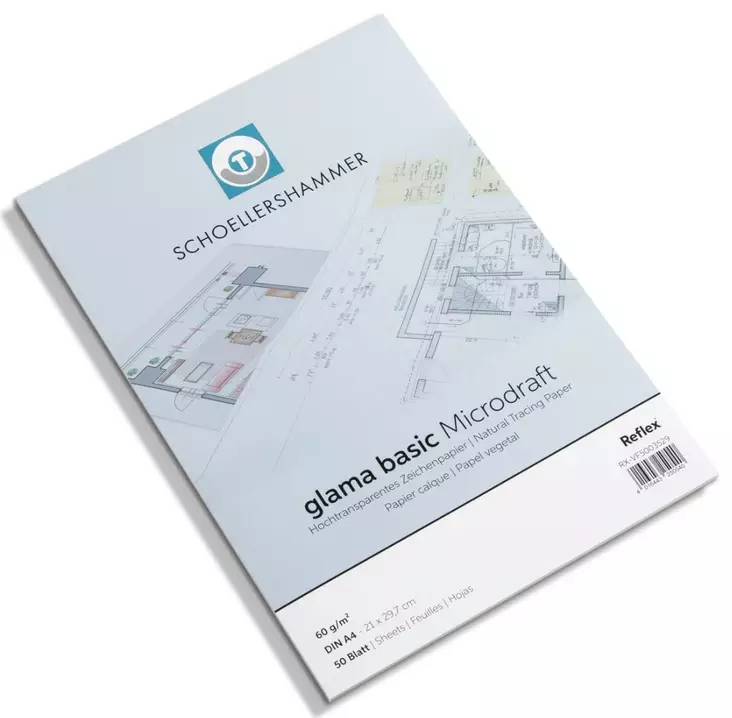 KLARPAPPER BLOCK A4 60G - Tekniska ritpapper - 024010864 - 1