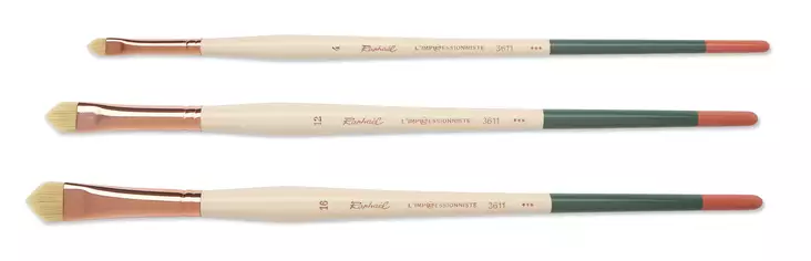 Raphael L'impressionniste vinklade olja- och akrylpenslar - endast tillgängliga online - Akrylfärg- och oljefärgsborstar - 005906604 - 2
